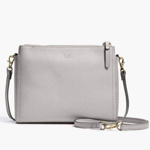 Lo and Sons Pearl Crossbody Bag in Light Grey